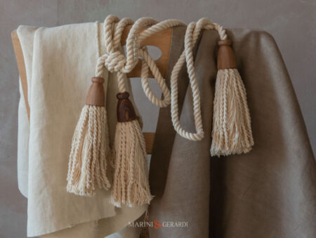 Fiocchi per Tende - Doppio pendente testa in legno 015