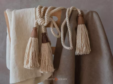 Fiocchi per Tende - Doppio pendente testa in legno 015