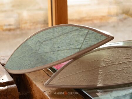 Foglia Applique Da Parete Design Tessuto Lino Stropicciato