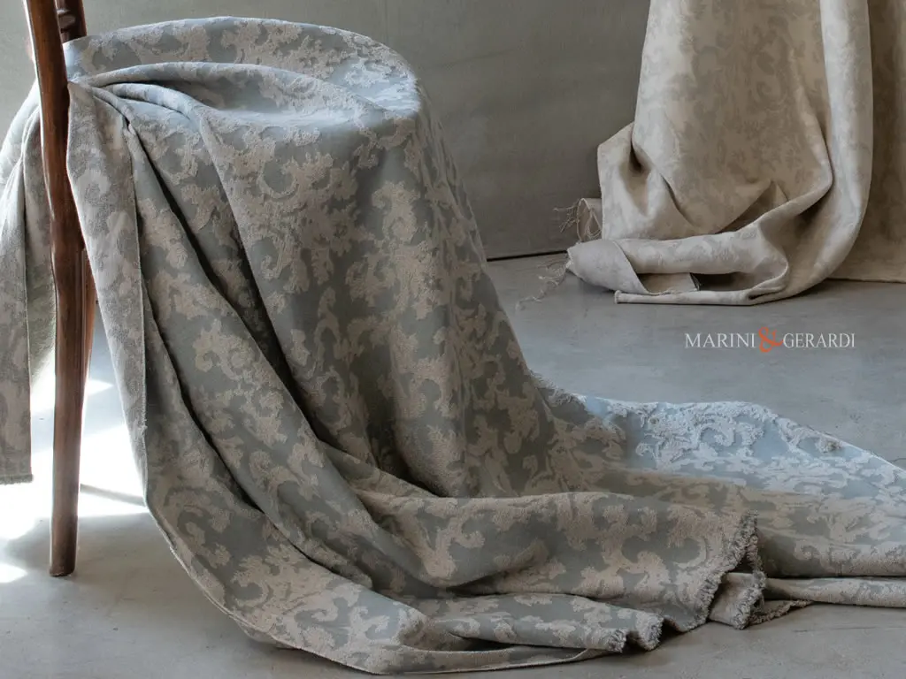 Jacquard tessuto per tappezzeria in lino cotone