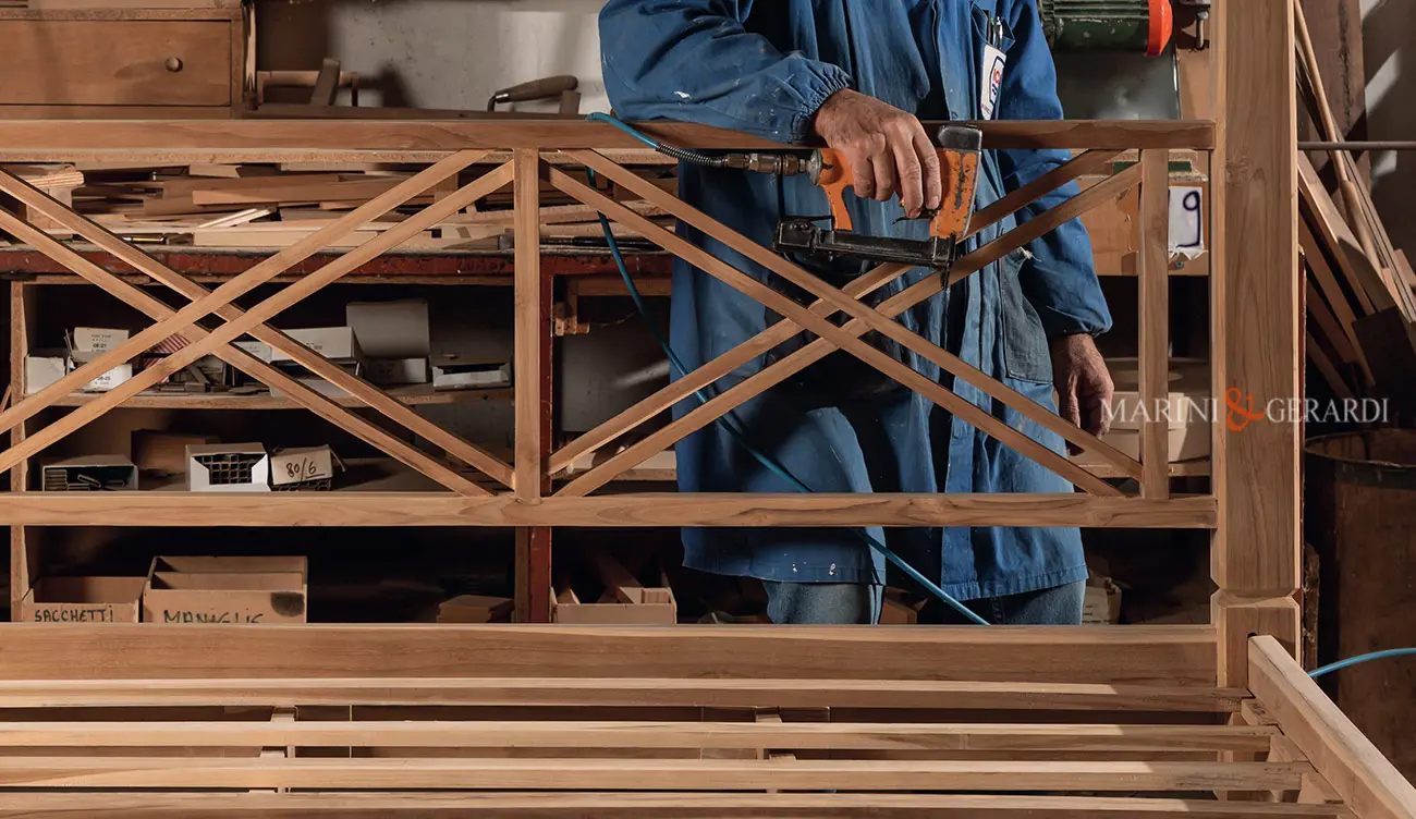 Letto baldacchino moderno letto artigianale in teak