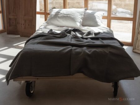 Letti Singoli su Ruote - Letto Ruote Metalliche Shabby in legno massello per Stanza Ragazzi