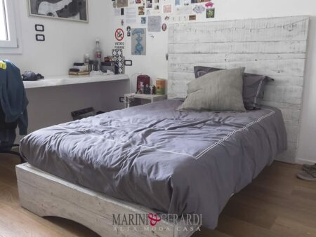 SHABBY 05 -Letto in Legno Massello Lavorazione Artigianale
