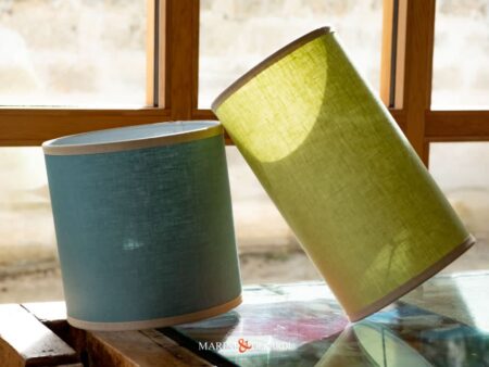 Liquirizia Lampada Sospensione In Lino Canarino Verde Salvia