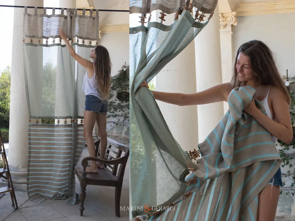 Melpignano Tenda In Lino Per Interni Casa Shabby