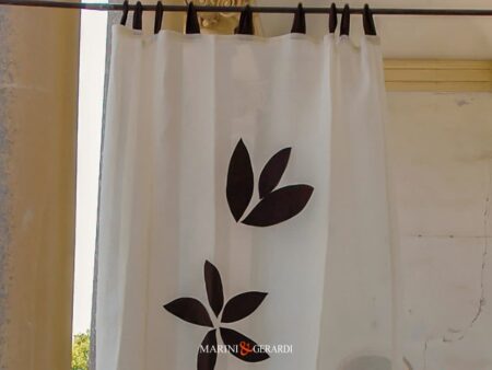 Nociglia Tende Puro Lino Con Foglie Colore CR368