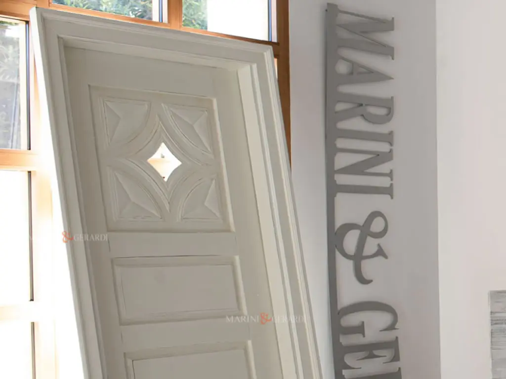 Porte Da Interni Su Misura Legno Massello Artigiane Bianche Shabby
