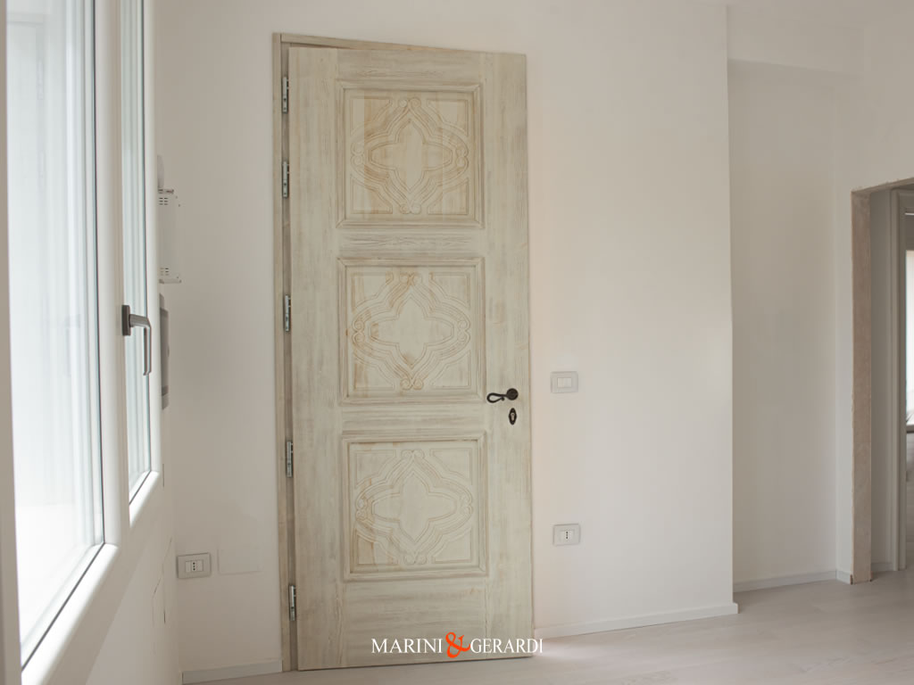 Porte Decapate Shabby Legno Massello Larice Spazzolato
