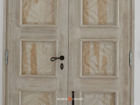 Portoncino Ingresso Legno Massello Larice Spazzolato Decapato Shabby