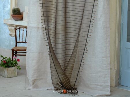 Tenda Di Puro Lino Italiano Pannello In Seta