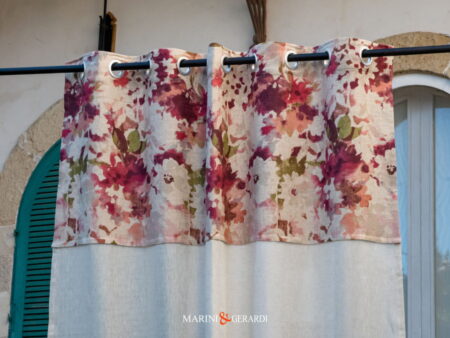 Tenda Puro Lino Isla Margarita Per Interni Con Anelli