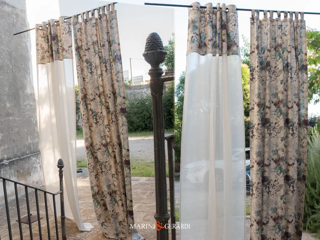 Tende Interne Moderne Soggiorno in Lino Con Anelli #2