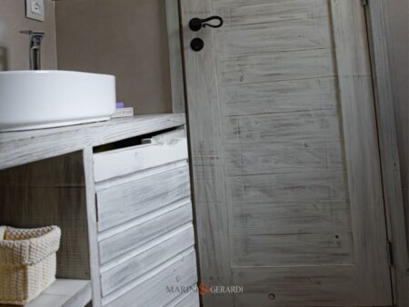 Arredo Bagno Su Misura Shabby Chic Legno Massello Decapato