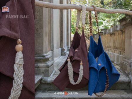 Borsa Con Manici Melanzana Blu Fanny Bag Moda Estate Inverno