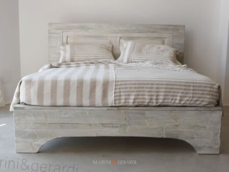 SHABBY 03 - Letto Matrimoniale Legno Massello shabby su Misura #03