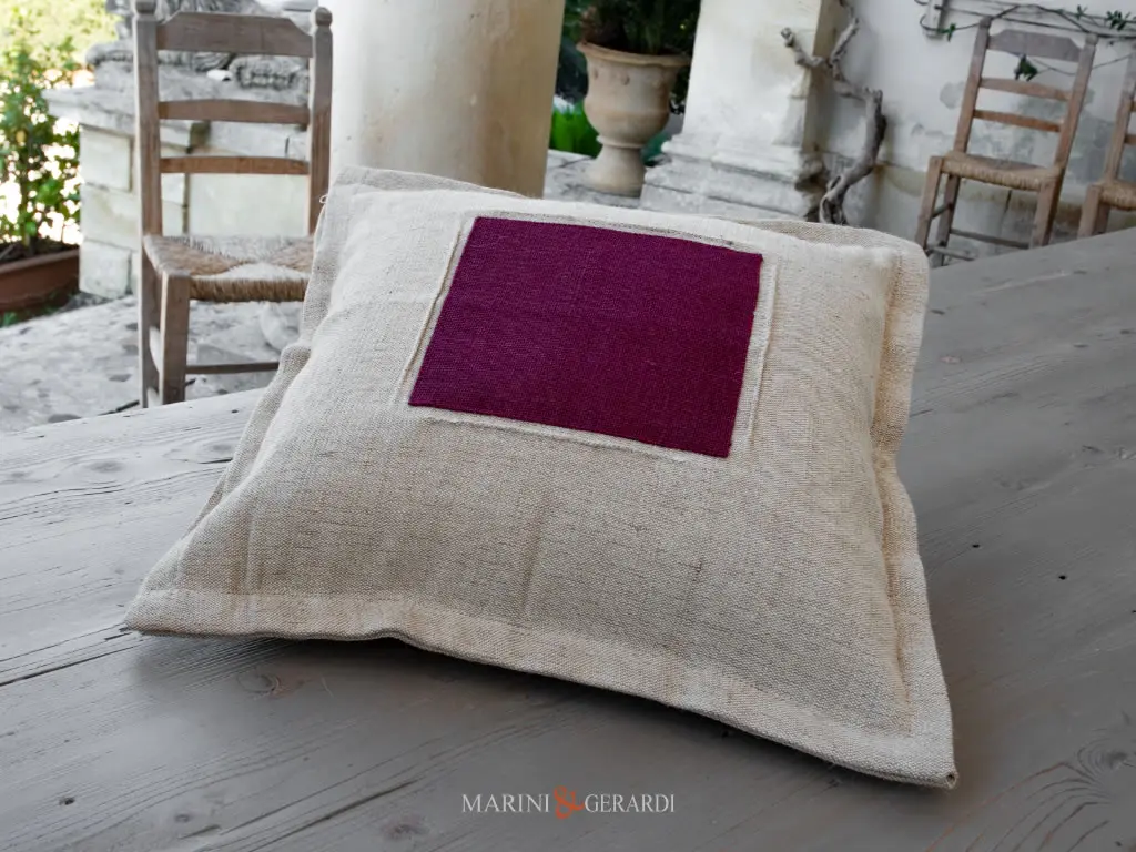 Cuscini Arredamento Juta Corda Bordeaux