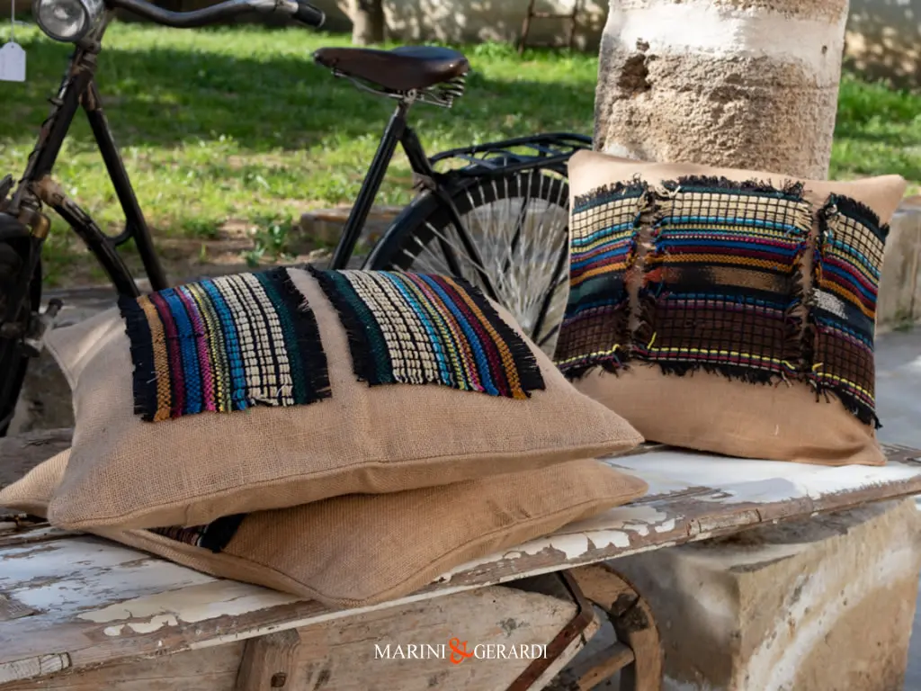 Cuscini Arredo Con Applicazioni Cotone Yuta Peru