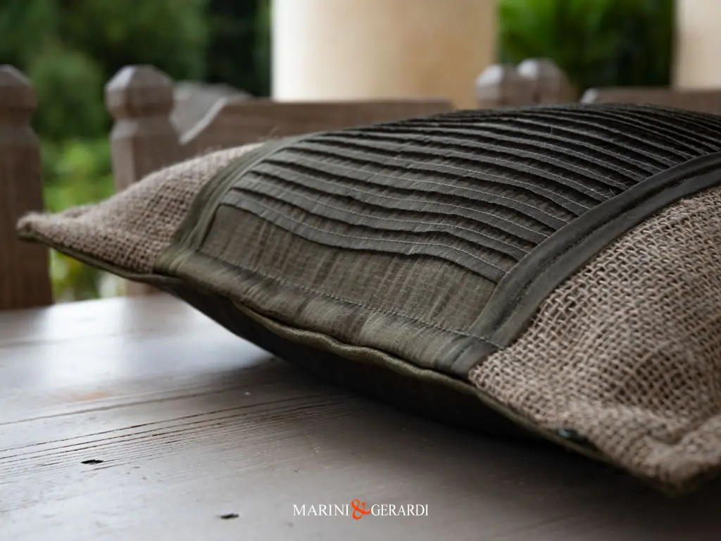 Cuscini Arredo Interni Juta Organza Verde Linguine