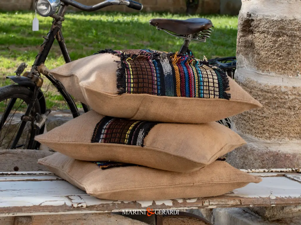 Cuscini Arredo Letto Con Applicazioni Cotone Yuta Peru