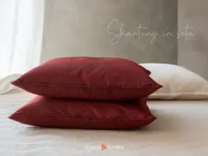cuscini decorativi arreddo shantung in seta rosso tabasco - Marini&Gerardi