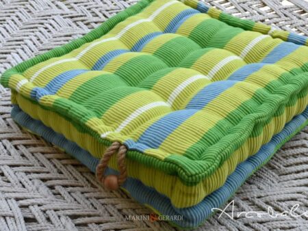 Cuscini Decorativi Materasso Trapuntati Verde Giallo Celeste