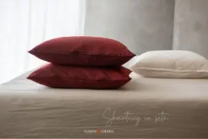 cuscini decorativi per divano shantung di seta rosso tabasco - Marini&Gerardi