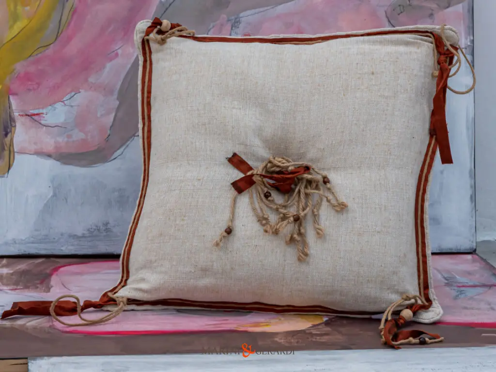 Cuscini Grandi Dimensioni Per Decoro 50x50 Seta Ruggine IT096