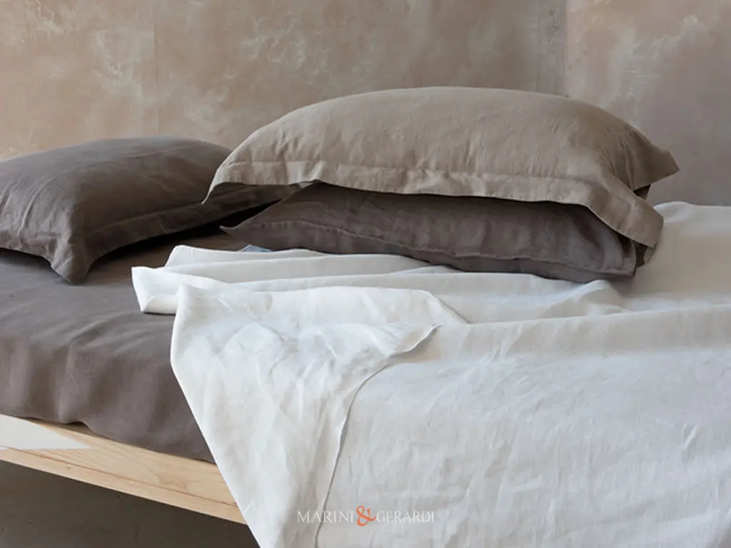 Federe Lenzuola Letto In Bianco Collezione Duchessa Biancheria In Lino
