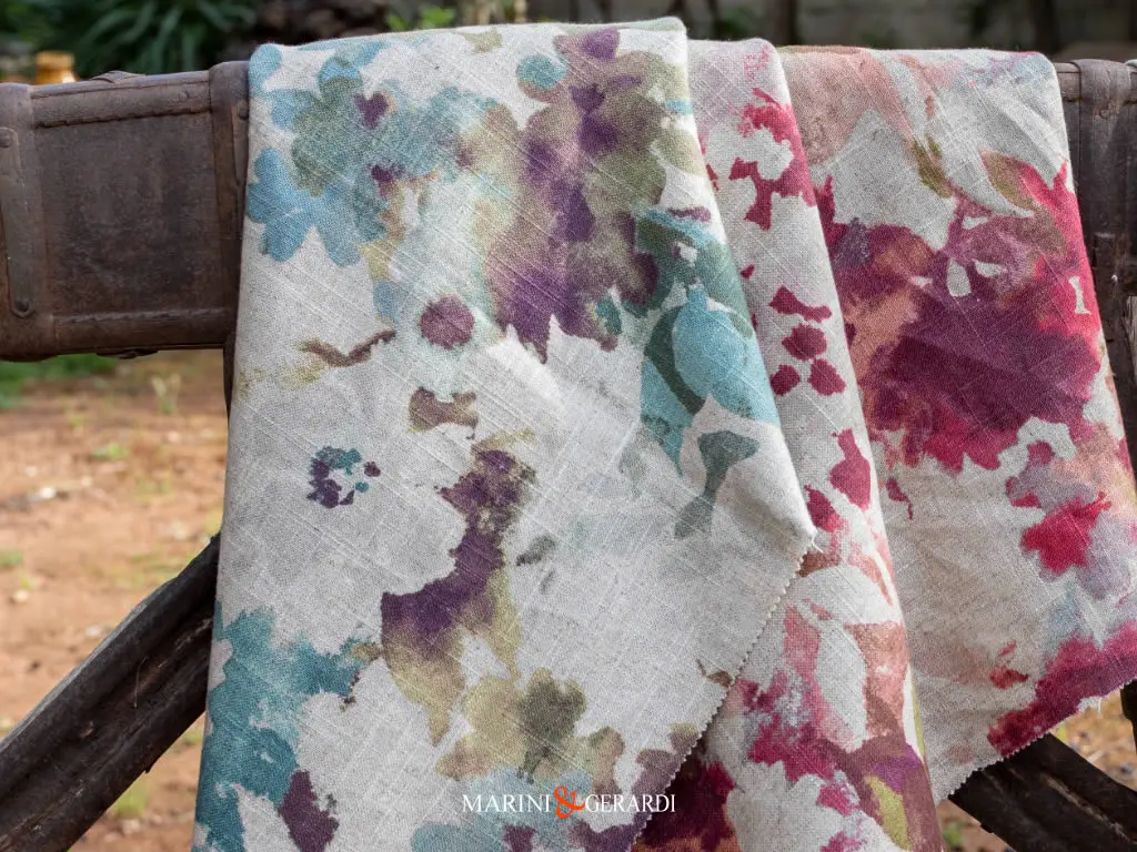Fiori Di Mare Tesssuto Lino Viscosa Per Tende Tappezzeria Arredo