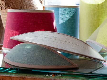 Foglia Lampade A Muro Tessuto Lino Stropicciato