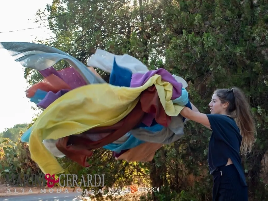 Sciarpe Donna in Lino - Foulard con frangia