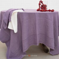 Home Tovaglie Eleganti Moderne In Lino Glicine