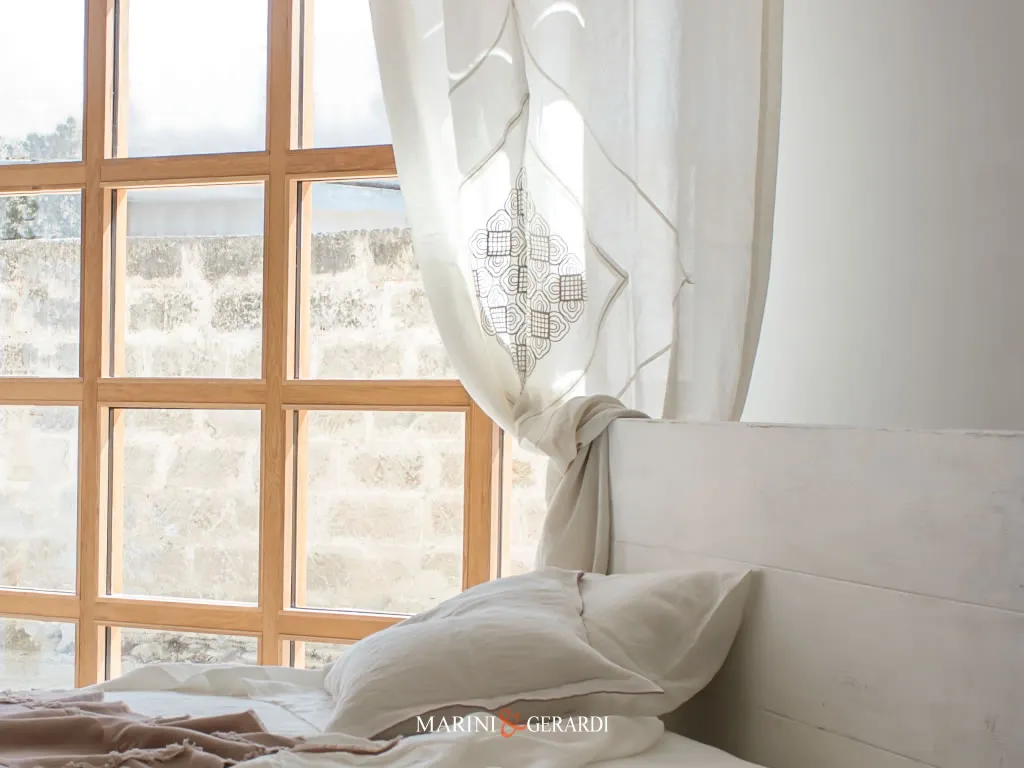 Intagli E Ritagli Applicazioni Puro Lino Per Tendaggi Ecru Naturale Panna