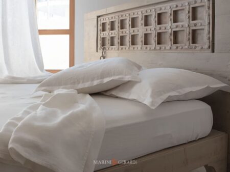 Lenzuola In Lino Letto Matrimoniale Bianco Naturale Ostuni