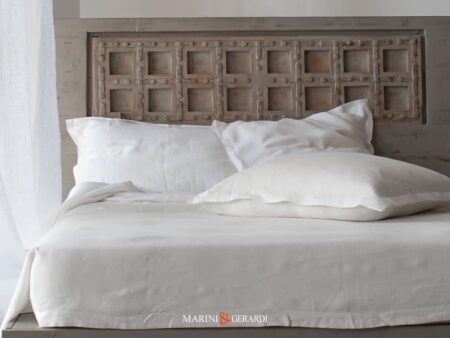 Lenzuola Letto Matrimoniale Federe Bianco Naturale Ostuni