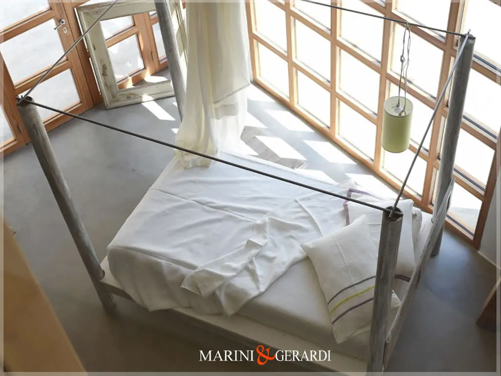 Letto Matrimoniale shabby a Baldacchino o letto una piazza e mezza