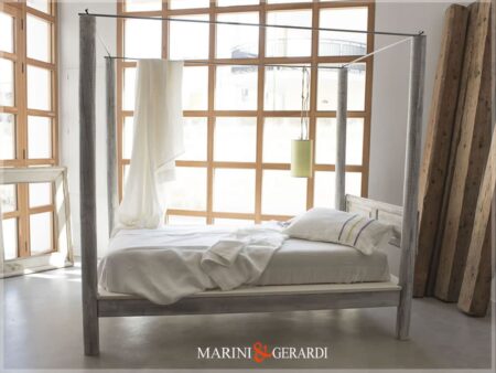 Letto Matrimoniale shabby - letto una piazza e mezza a Baldacchino