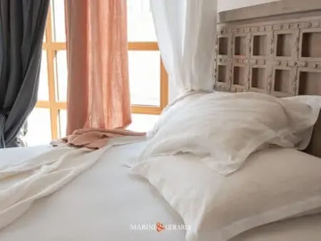 Letto In Lino 1 Piazza Mezza Lenzuola Bianco Naturale Ostuni