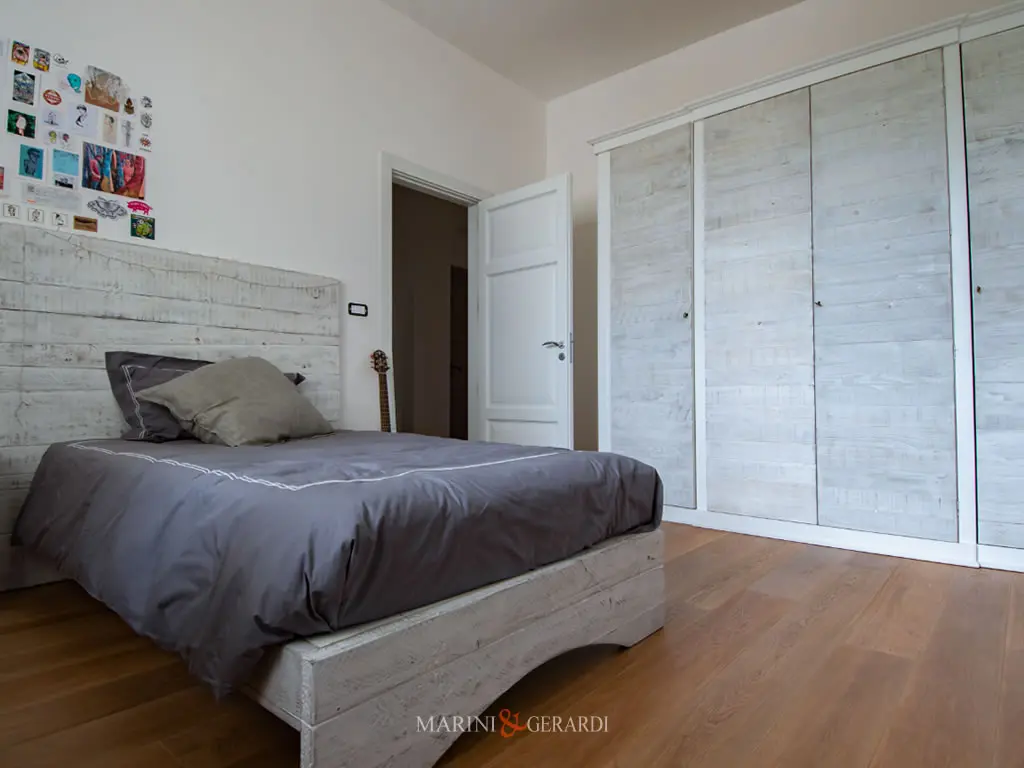 letto massello camera da latte shabby spalliera alta taglio sega decapato