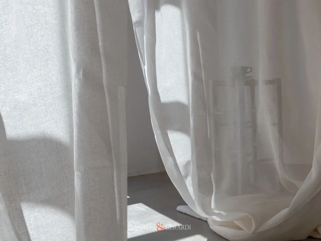 Lino Canapone Bianco Per Tende
