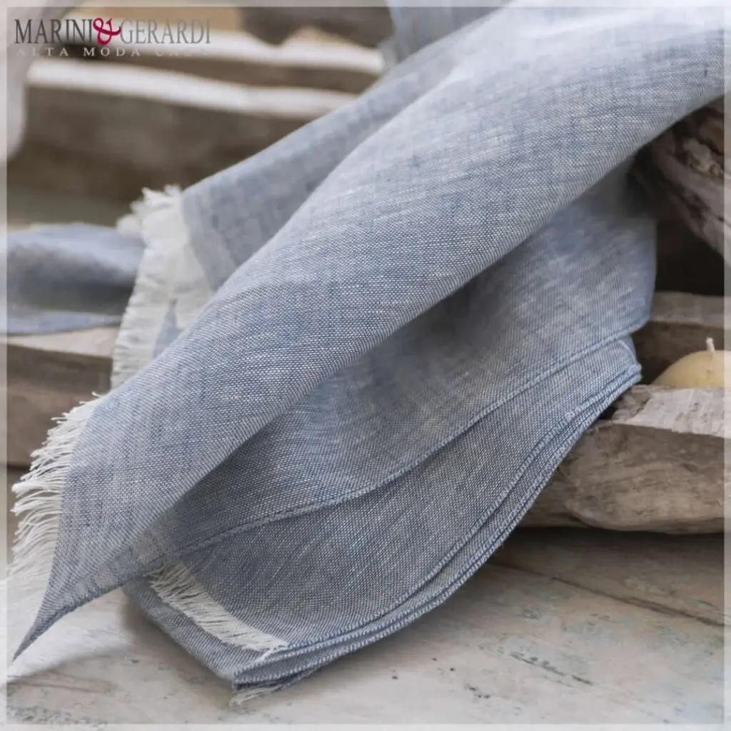 lino foulard donna a primavera colore jeans