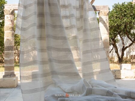 Lino Leggero Per Tende Trasparenti Con Inserti In Juta Duomo 17