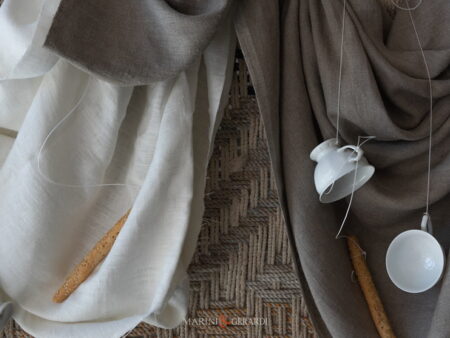 Lino rustico naturale panna acida per tende tovaglie