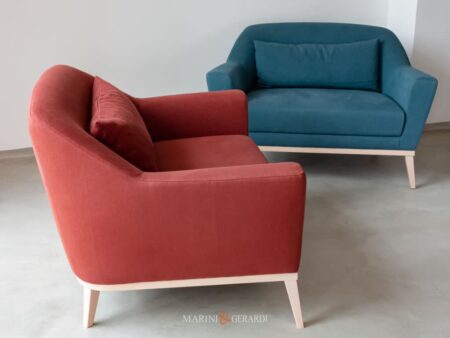 Numero 1 Divani In Lino 2 Posti Red Rosso Blu