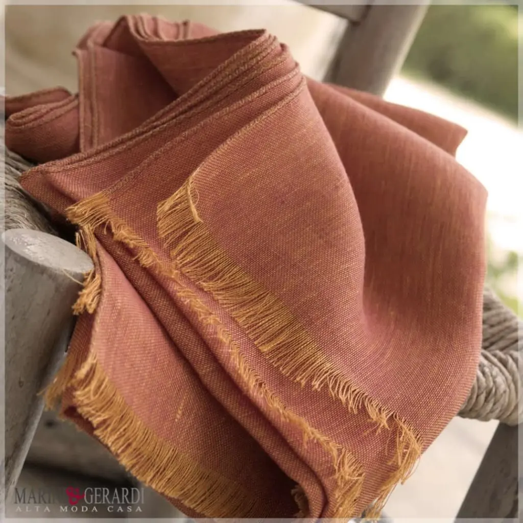 sciarpa donna oversize foulard in lino mattone cod.F10