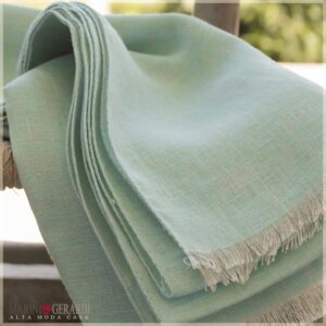 sciarpa donna oversize foulard in lino acquamarina