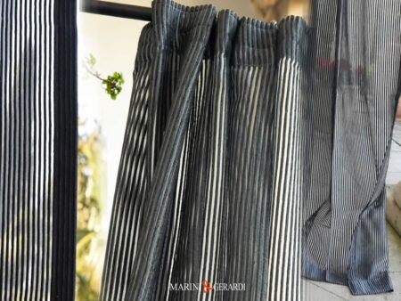 OBELISCO - Tende Soggiorno Moderno a inserti Verticali in Cotone