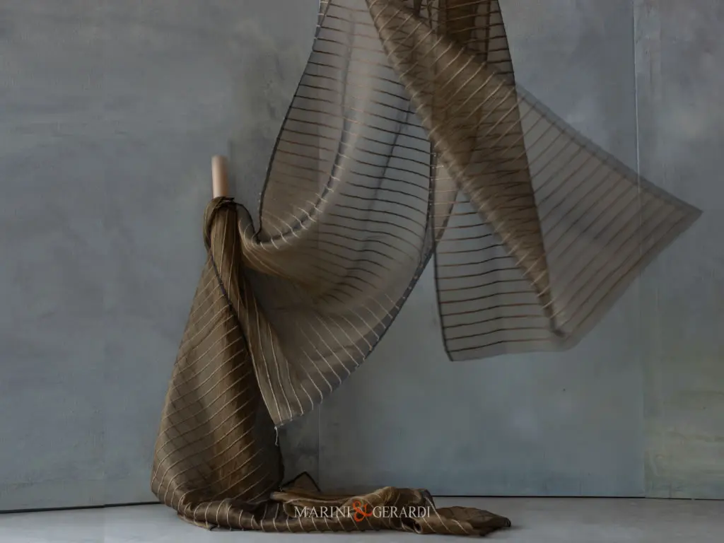 Tenda Organza In Seta Bronzo Solaria
