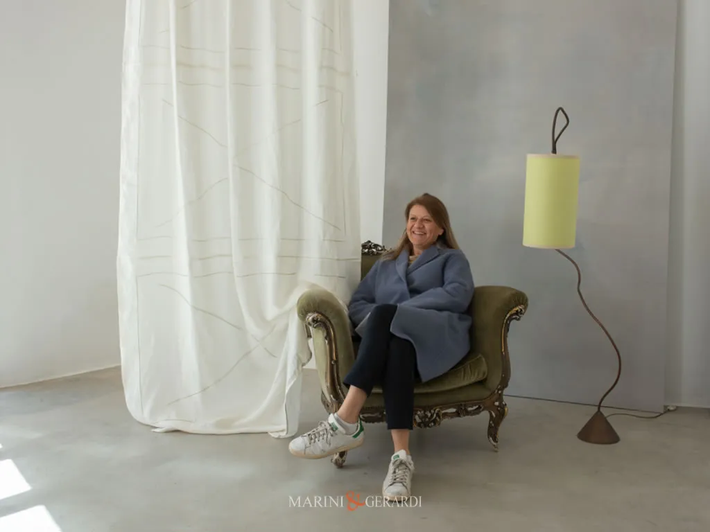 Tenda Per Soggiorno Elegante Moderna In Lino Torre Mozza Panna