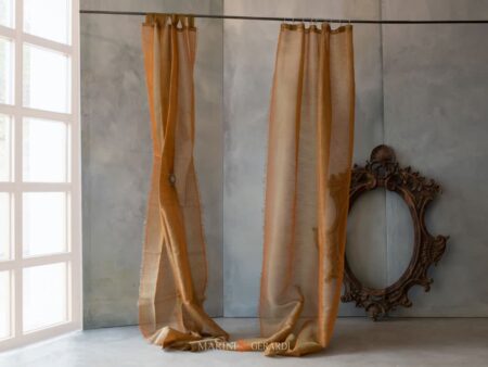 SELENE - Tenda Seta in Organza e inserti in Juta